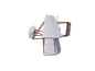 24" Brown And White Solid Wood Hand Painted Airplane Model Airplane