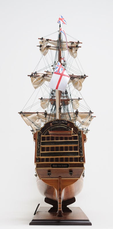 36" Wood Brown Solid Wood Hand Painted HMS Victory Exclusive Edition Model Boat