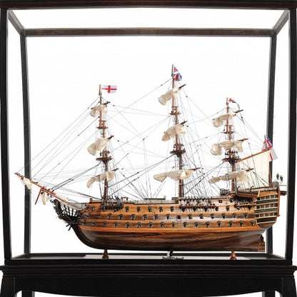 69" Wood Brown HMS Victory Large Floor Display Boat Hand Painted Decorative Boat