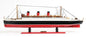 12" Black And Red Solid Wood Hand Painted Boat Model Boat