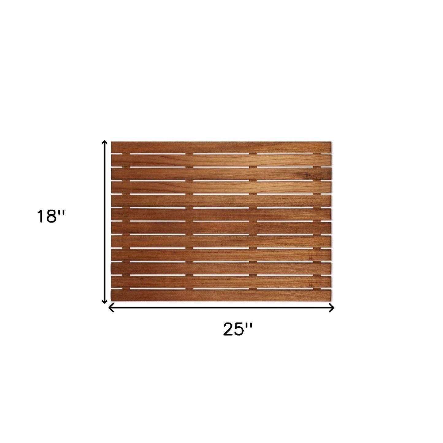 25" Premium Teak Shower Bath Mat