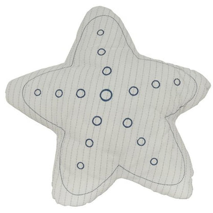 Set of Two 12" White Starfish Coastal Throw Pillows