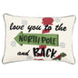 14" X 20" Off White Christmas Cotton Throw Pillow