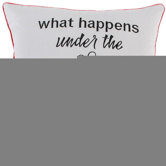 20" Gray Christmas Cotton Throw Pillow with Embroidery