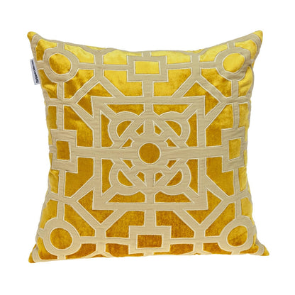 18" Mustard Yellow Velvet Throw Pillow