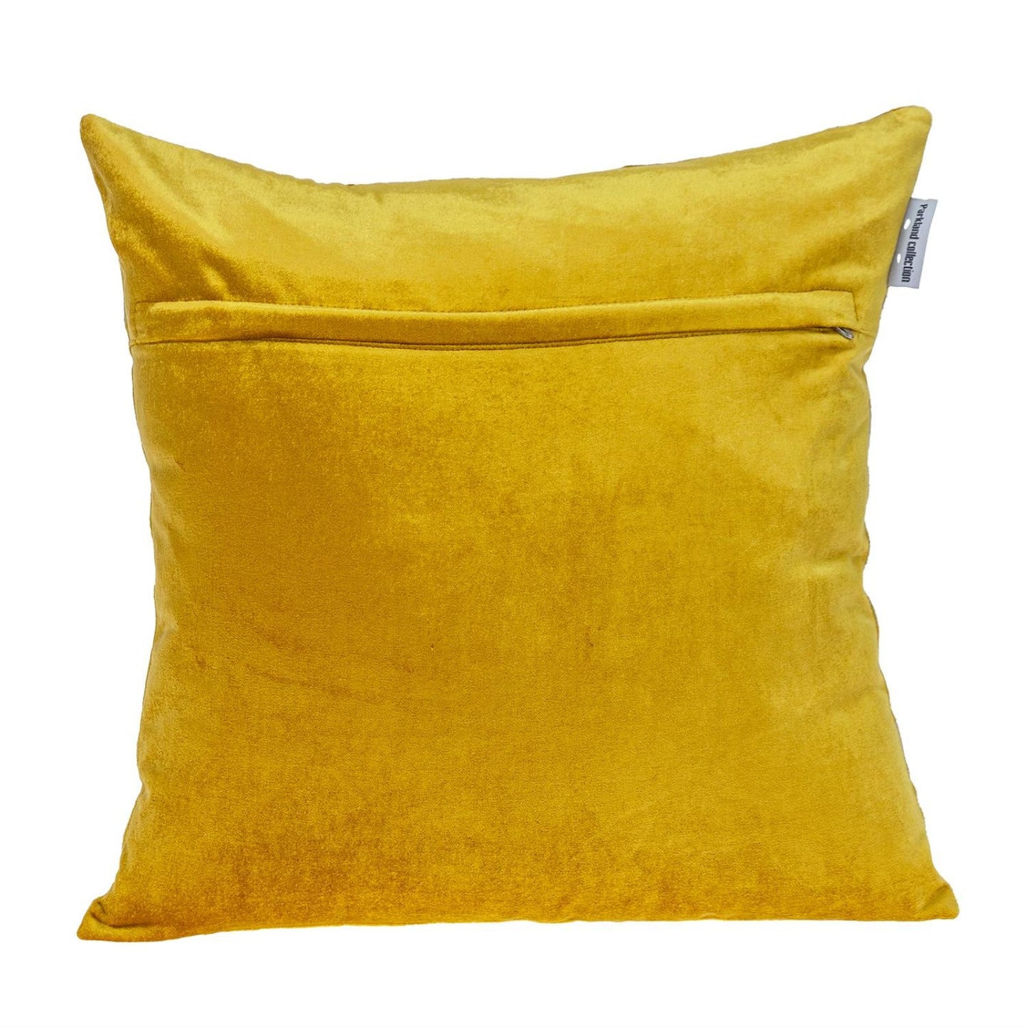 18" Mustard Yellow Velvet Throw Pillow