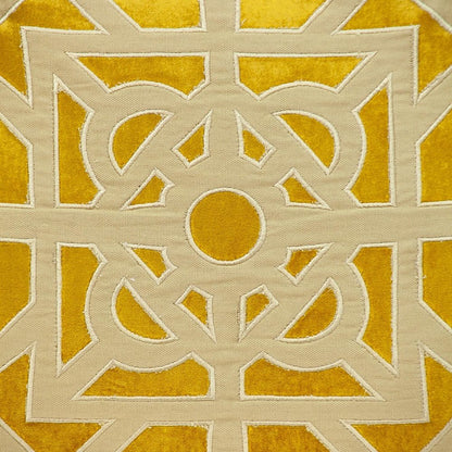 18" Mustard Yellow Velvet Throw Pillow
