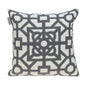 18" Gray And White Abstract Geometric Velvet Throw Pillow