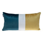 12" X 24" Sea Green Striped Velvet Throw Pillow