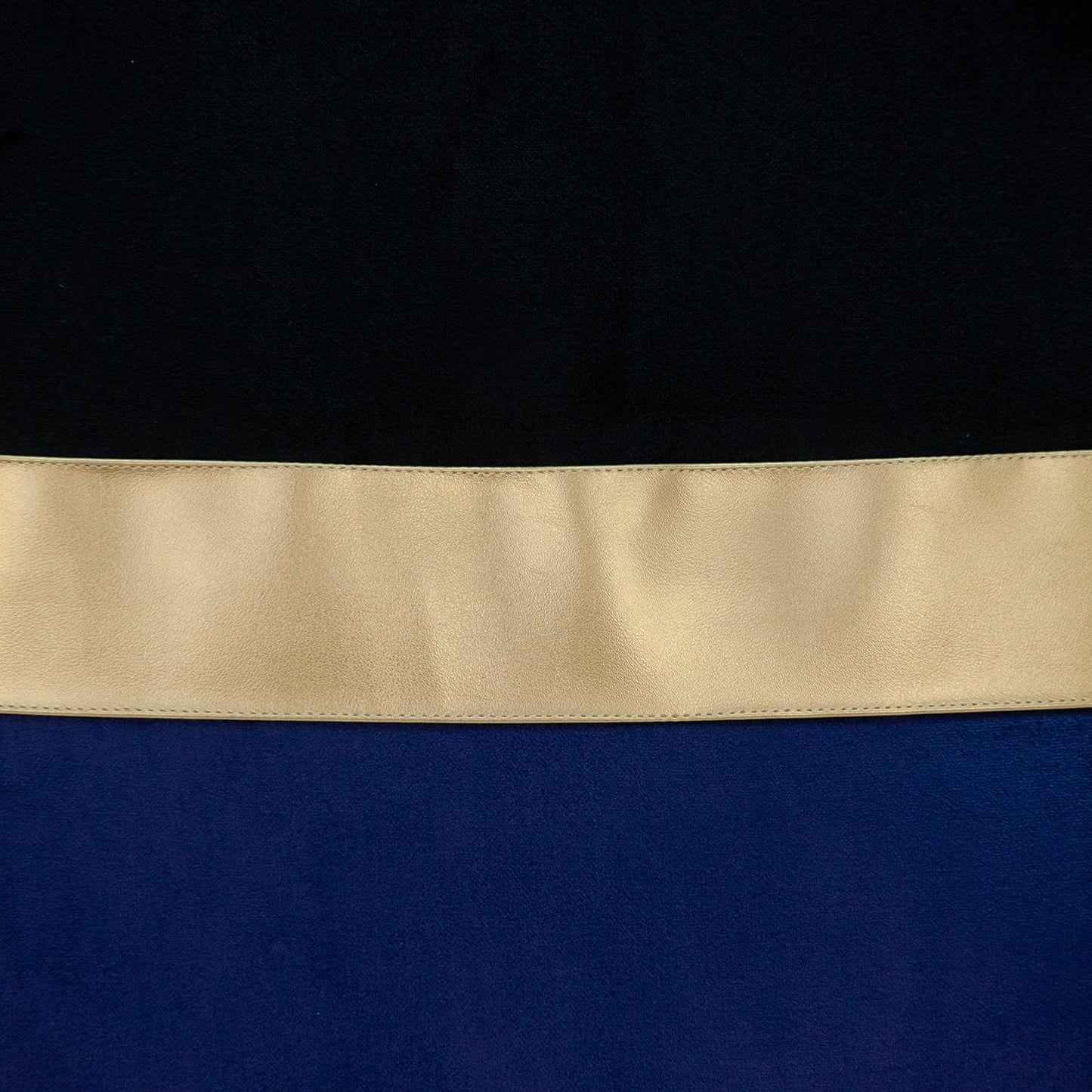 Black Gold and Blue Tufted Velvet Square Pillow