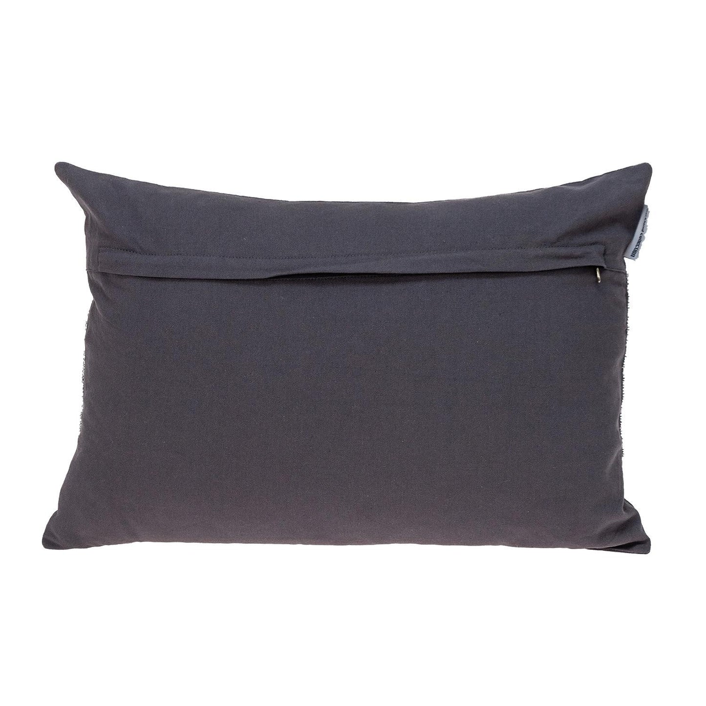 Glam Gray with Silver Sequins Lumbar Throw Pillow