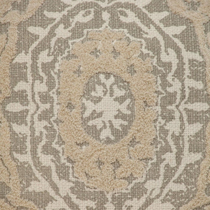 Boho Garland Beige and Khaki Decorative Accent Pillow