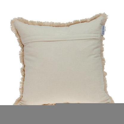 Boho Garland Beige and Gray Decorative Accent Pillow