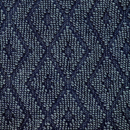 Jacquard Diamond Pattern Decorative Navy Throw Pillow