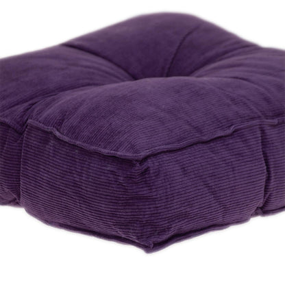 Corduroy Styled Purple Tufted Floor Pillow