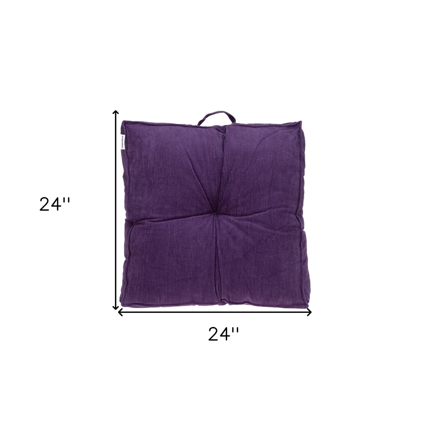 Corduroy Styled Purple Tufted Floor Pillow