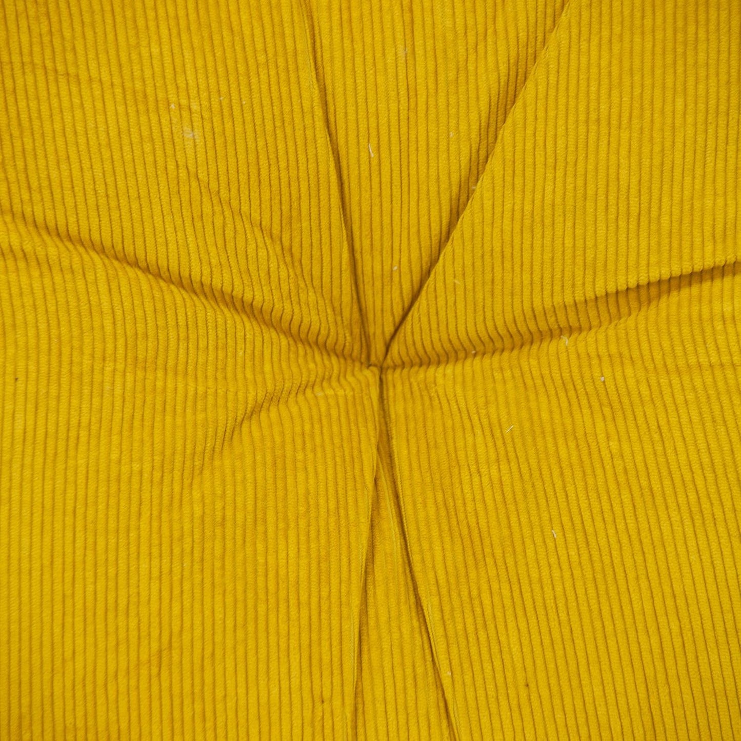 Corduroy Styled Yellow Tufted Floor Pillow