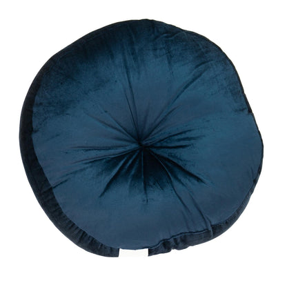 20" X 20" NAVY Round Velvet Throw Pillow