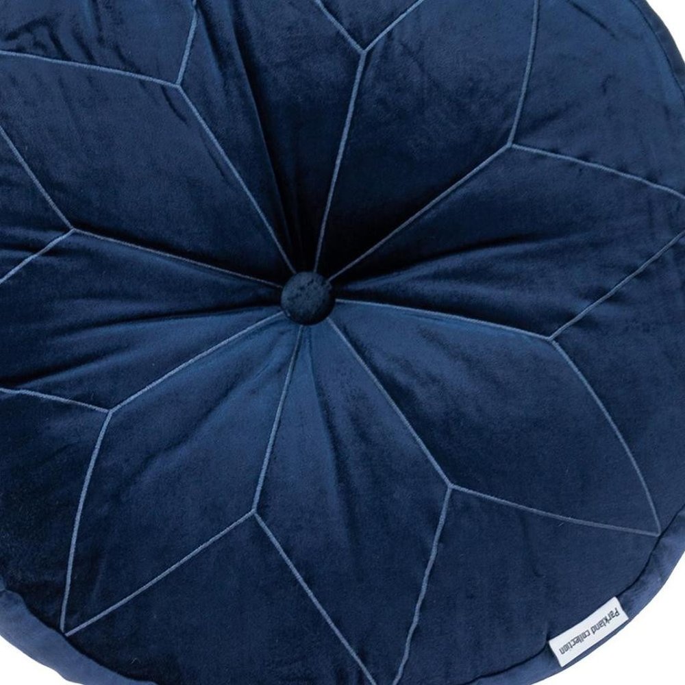 20" X 20" Navy Blue Round Throw Pillow
