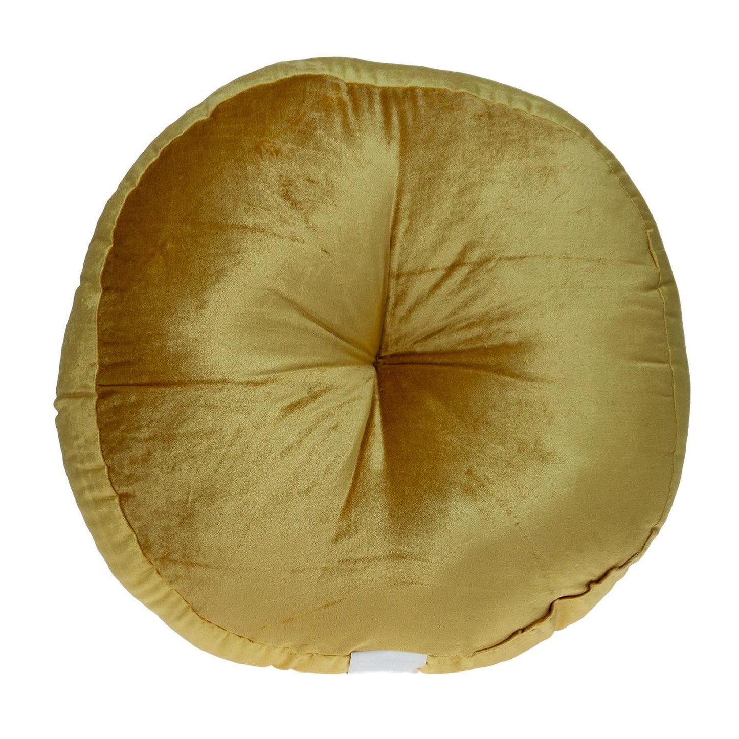 20" X 20" Yellow Round Velvet Throw Pillow