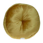 20" X 20" Yellow Round Velvet Throw Pillow