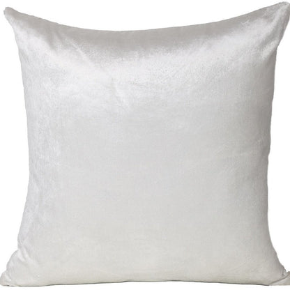 18" X 18" White Cotton Zippered Pillow