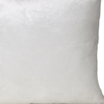 18" X 18" White Cotton Zippered Pillow