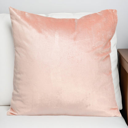 18" Pink Cotton Blend Throw Pillow