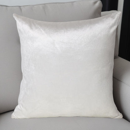 Classic 20" Solid Color White Soft Touch Throw Pillow