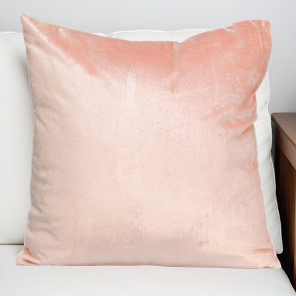 20" Pink Cotton Blend Throw Pillow