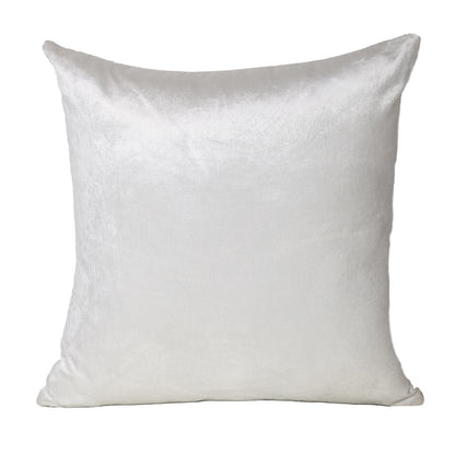 22" White Cotton Blend Throw Pillow