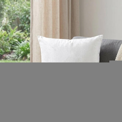 22" White Cotton Blend Throw Pillow