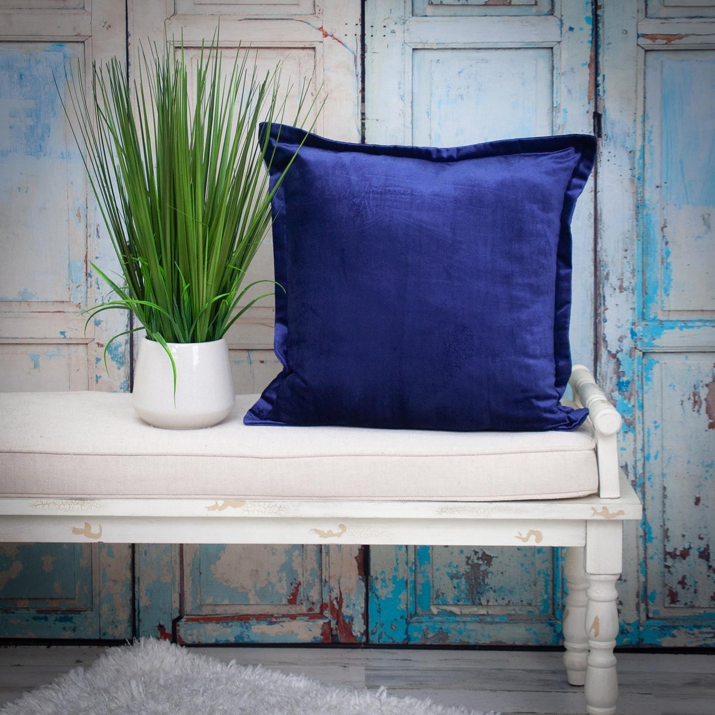 Premier 20" Soft Touch Royal Blue Solid Color Accent Pillow