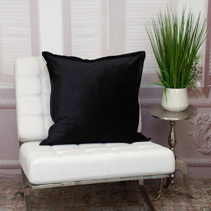 Premier 20" Soft Touch Jet Black Solid Color Accent Pillow