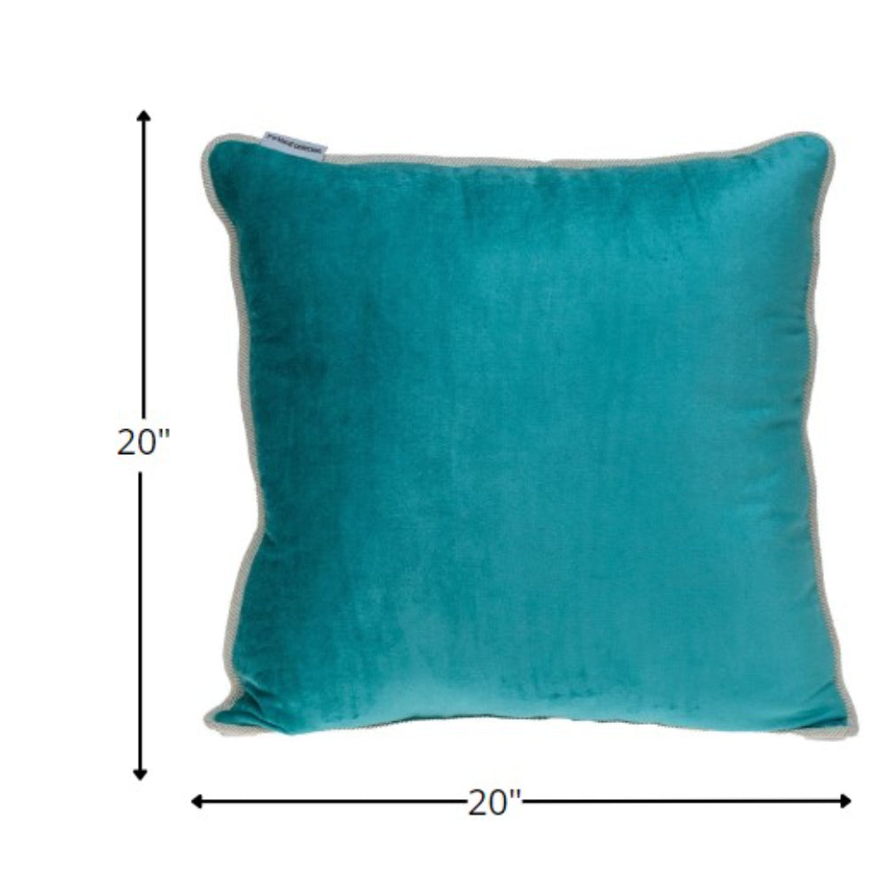 20" Aqua Teal Throw Pillow