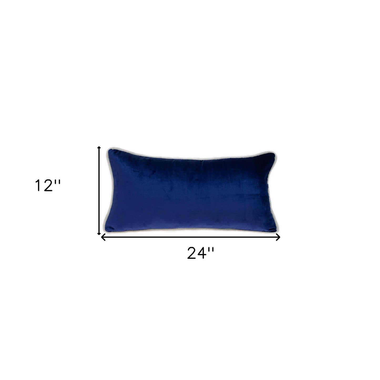 12" X 24" Blue Throw Pillow