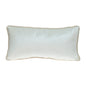 12" X 24" White Throw Pillow