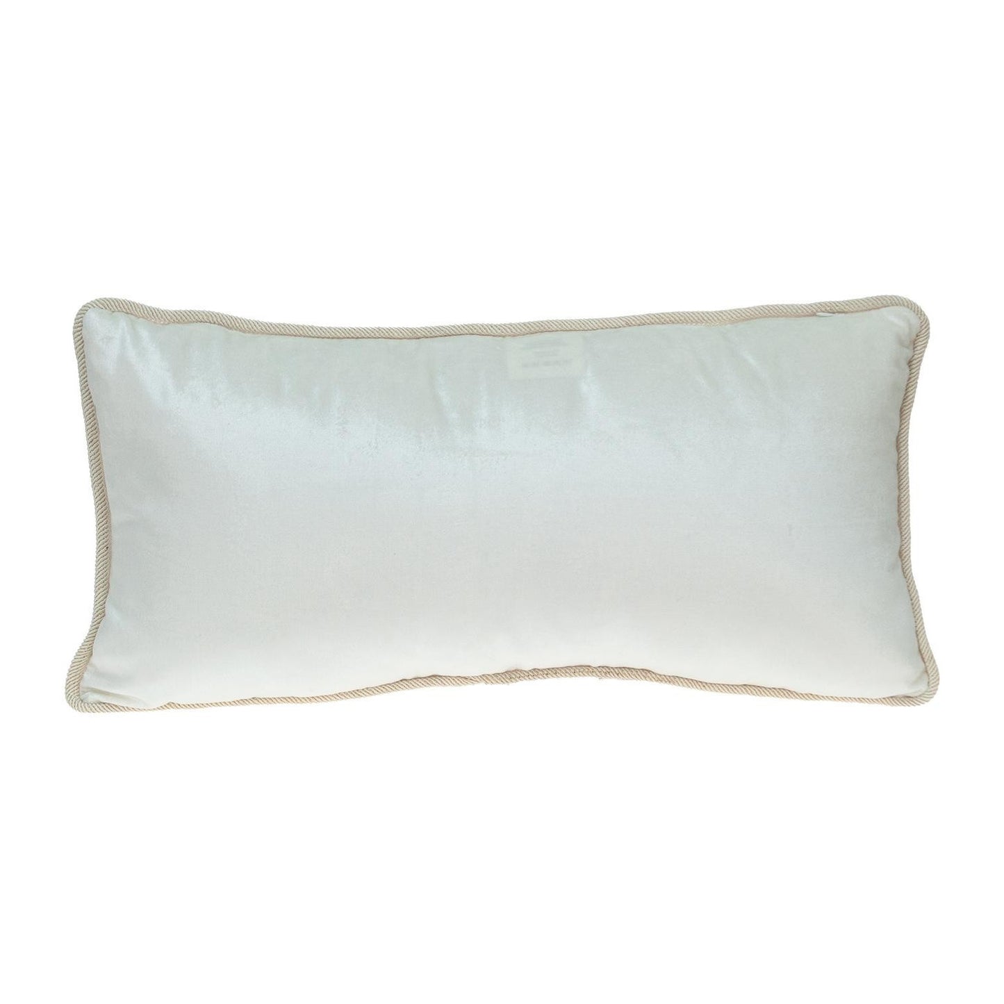 12" X 24" White Throw Pillow