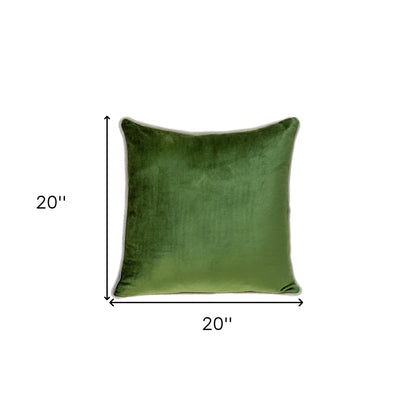 20" Blue and Green Throw Pillow