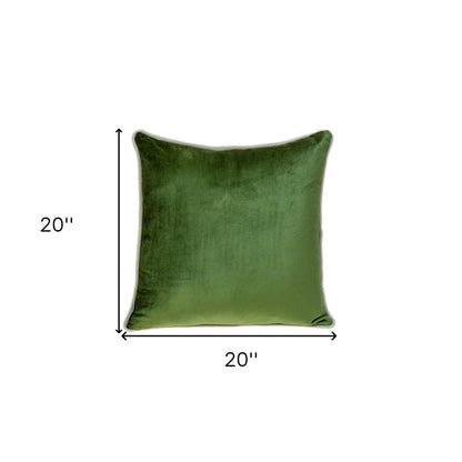 20" Blue and Green Throw Pillow