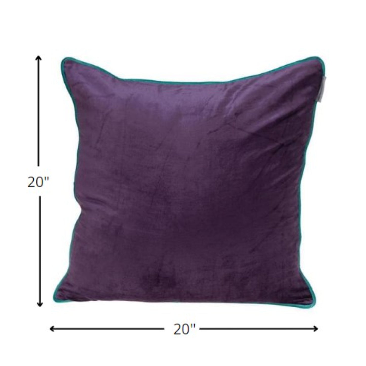 20" Purple and White Throw Pillow