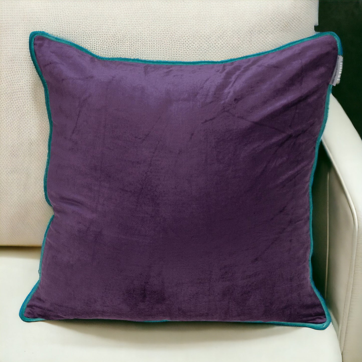 20" Purple and White Throw Pillow