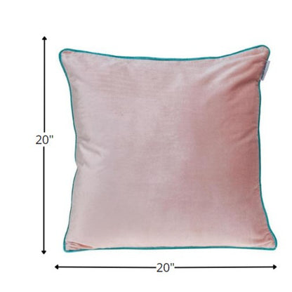 20" Pink and White Throw Pillow