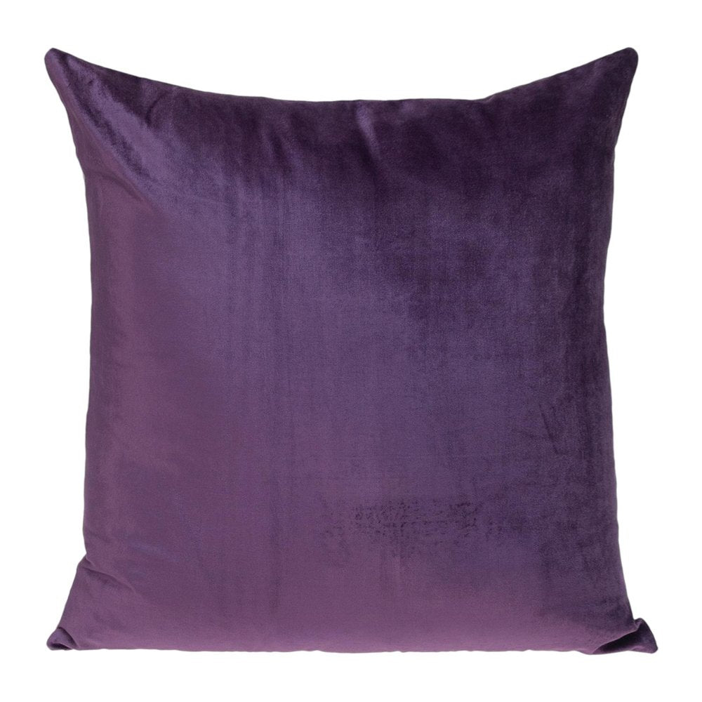 20" Purple And Dark Gray Cotton Blend Throw Pillow