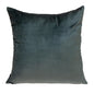 Dark Gray and Pink Dual Solid Color Reversible Throw Pillow