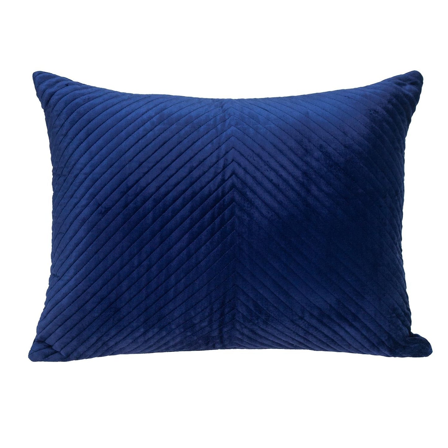 18" X 24" Navy Blue Cotton Blend Throw Pillow