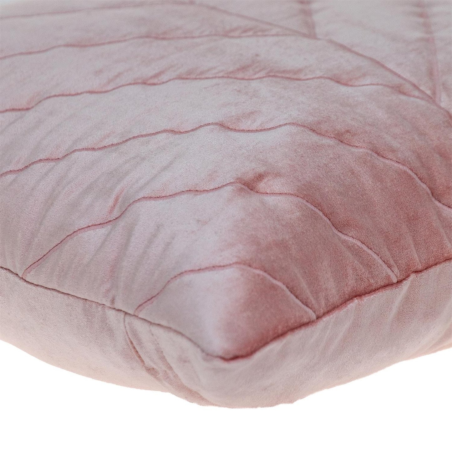 Quilted Velvet Arrows Pink Decorative Throw Pillow