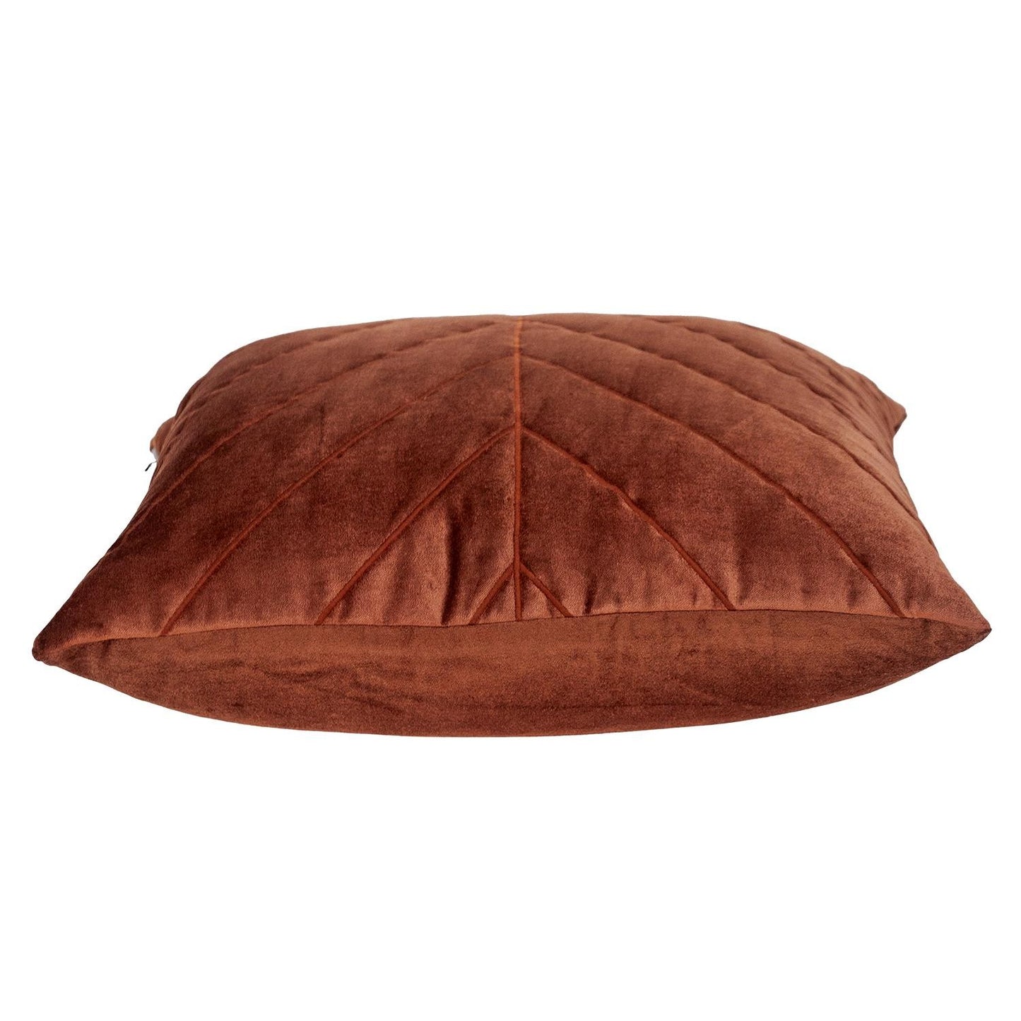 Quilted Velvet Arrows Burnt Orange Decorative Throw Pillow