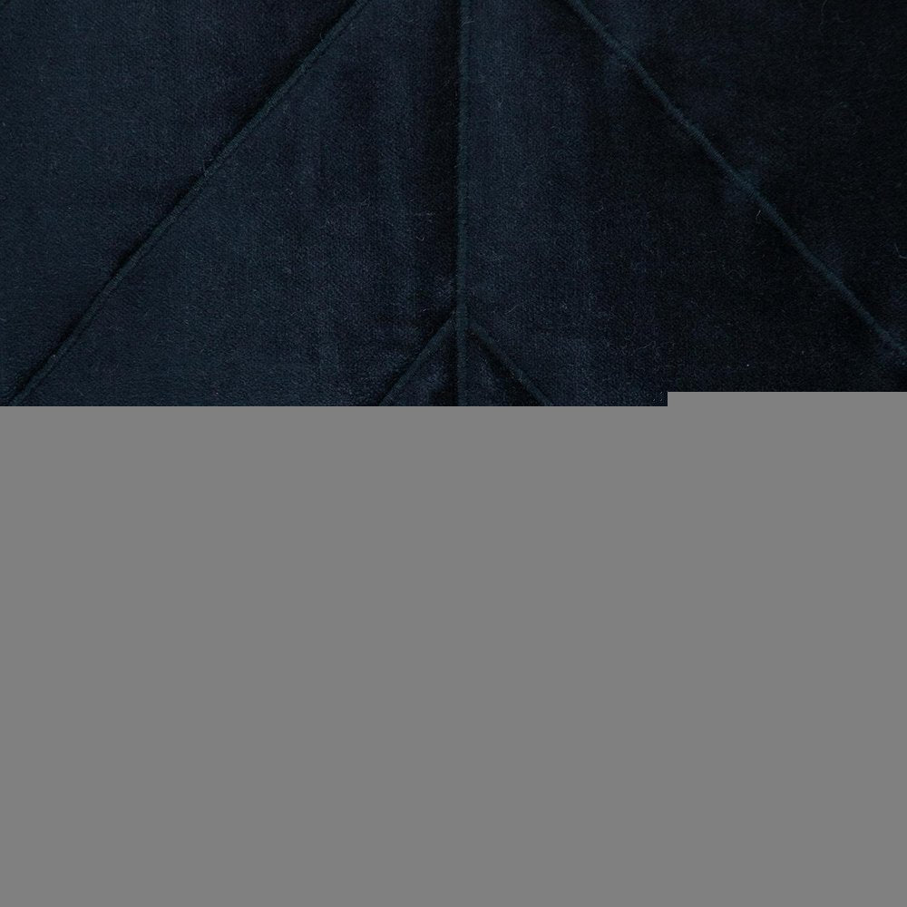 20" Black Cotton Blend Throw Pillow