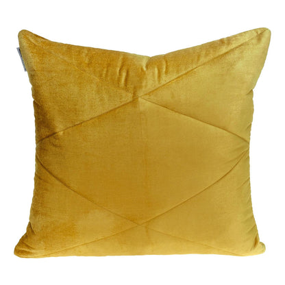 20" Yellow Cotton Blend Throw Pillow